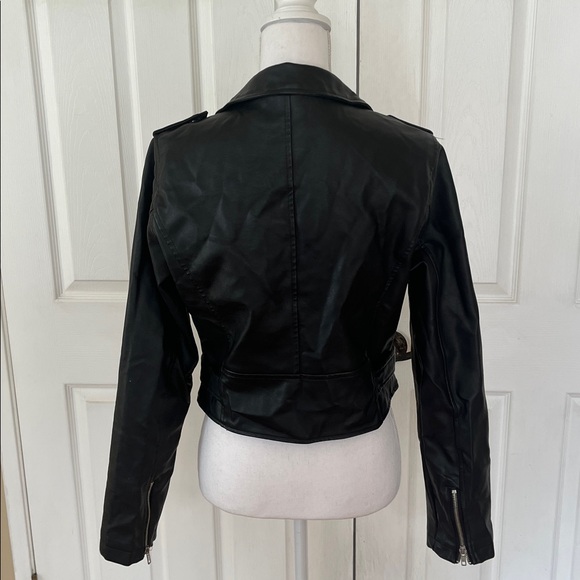 Windsor Faux Leather Moto Motorcycle Jacket - Picture 4 of 7